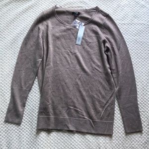 Apt.9 cinder light brown with sheen essential scoop pullover Brand New Size Med.